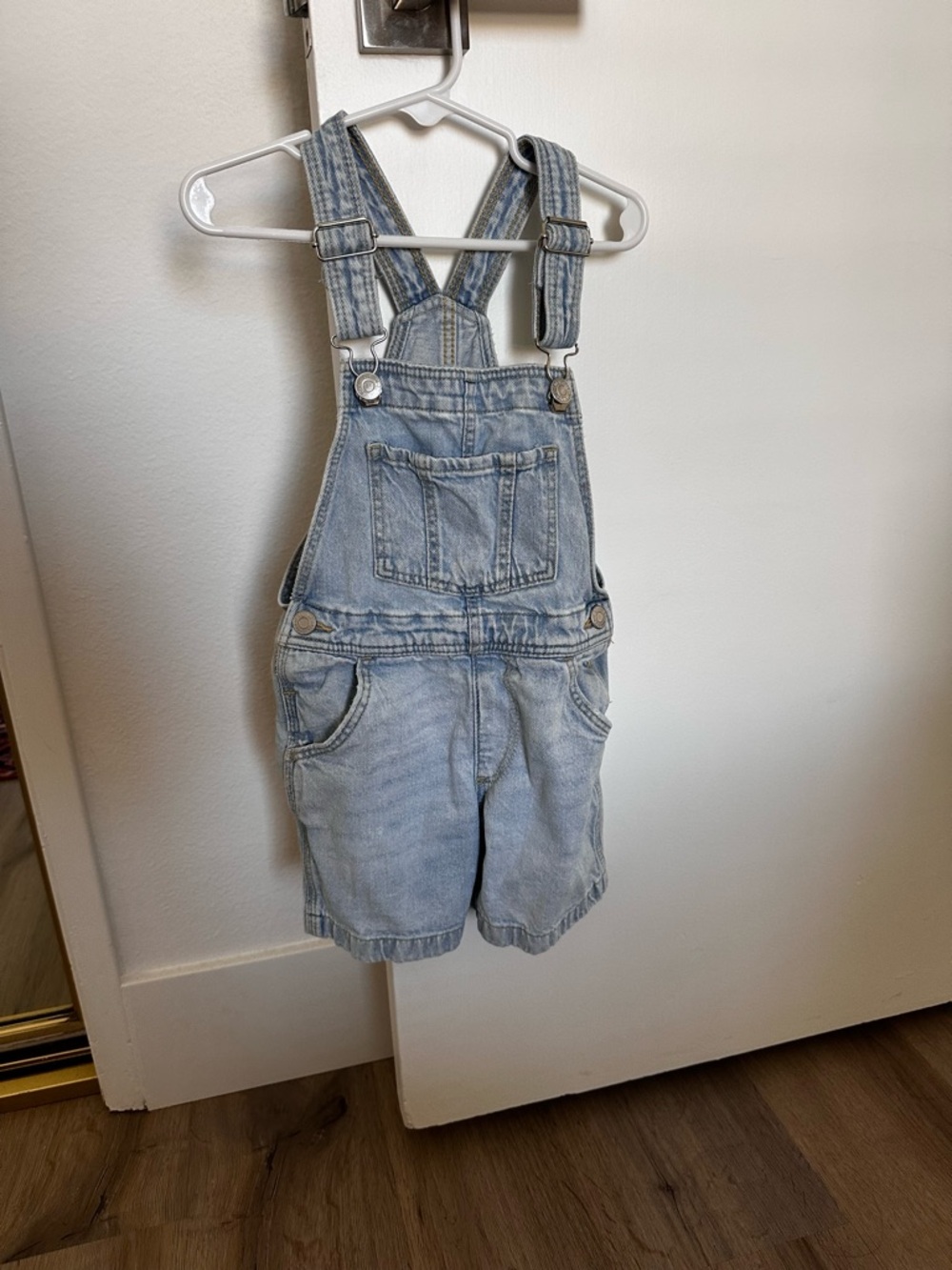 H&M Light Blue Denim Short Overalls for Kids